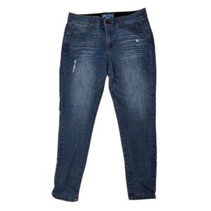 Democracy "Ab" Solution Lightly Distressed Tapered Ankle Jeans Size 10 #2055